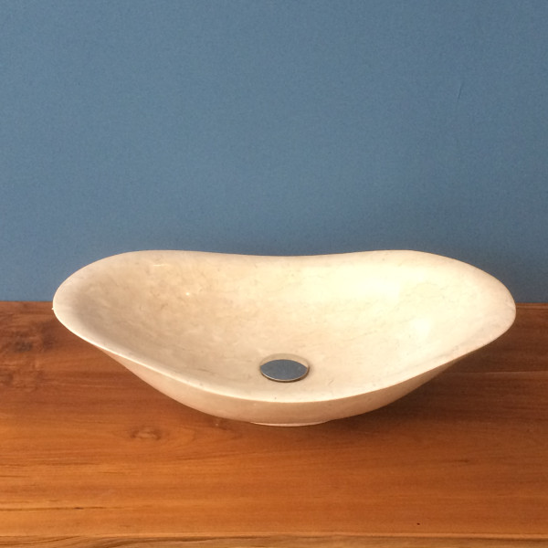 Waschbecken Wave White Marble